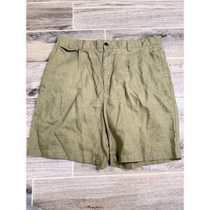 Nautica 100% Linen Cabin ‎ Sz.36 (Tag 38) Shorts,Olive Green, Light Weight